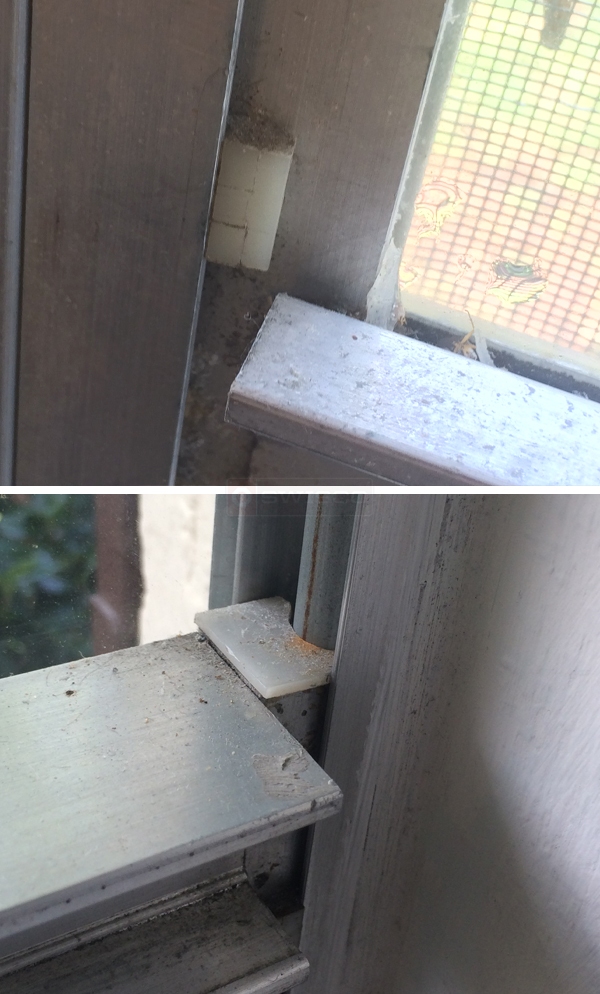 User submitted photos of window hardware.