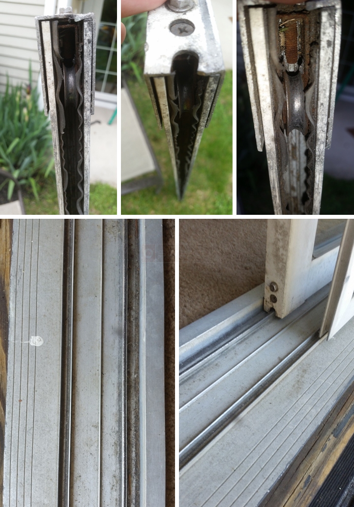 User submitted photos of patio door hardware.