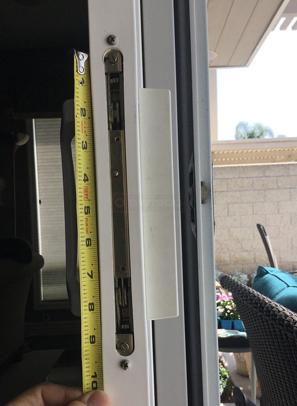 User submitted a photo of patio door hardware.