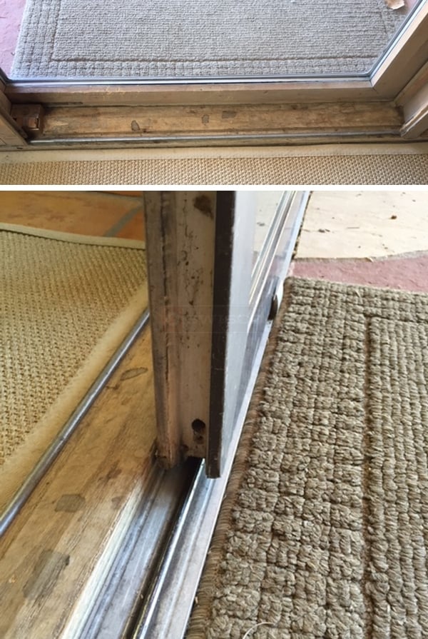 User submitted photos of patio door rollers.