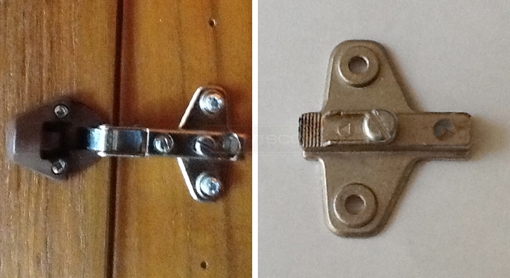 User submitted photos of a cabinet hinge.