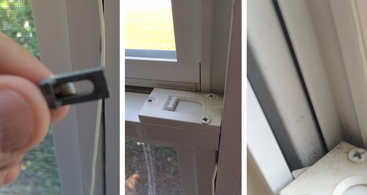 User submitted photos of window hardware.