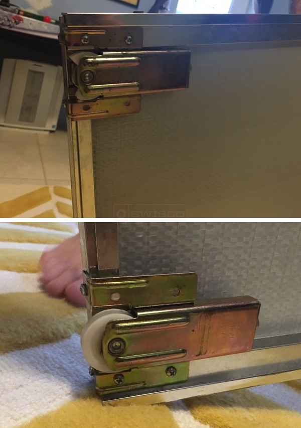 User submitted photos of closet door hardware.