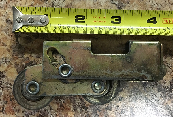 User submitted a photo of a patio door roller.