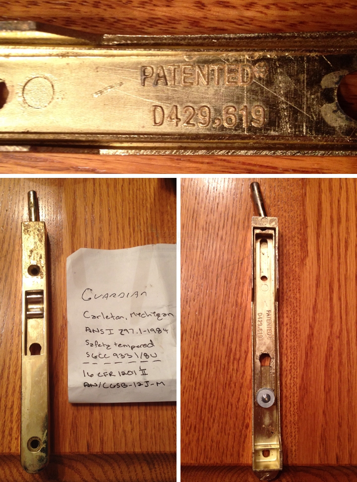 User submitted photos of french door hardware.