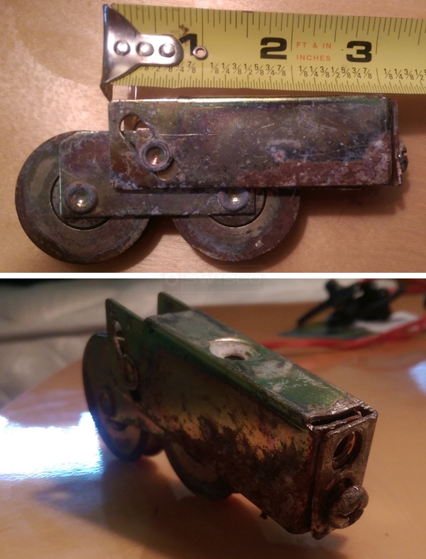 User submitted photos of a patio door roller.