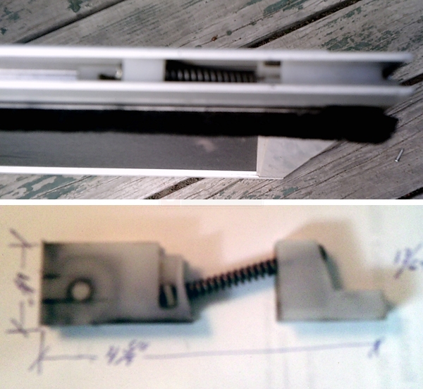 User submitted photos of patio door hardware.