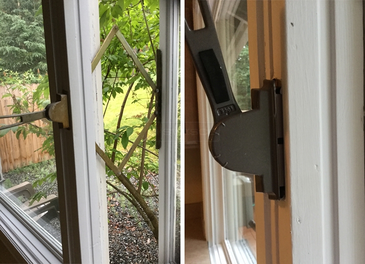 User submitted photos of window hardware.