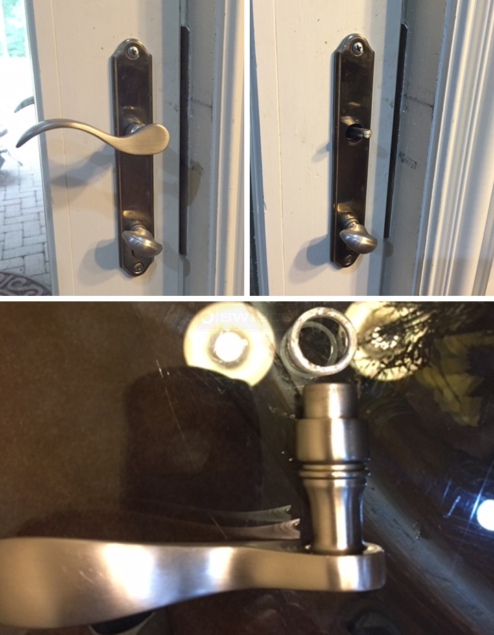 User submitted photos of a door handle set.