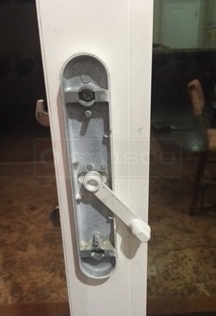 User submitted a photo of patio door hardware.