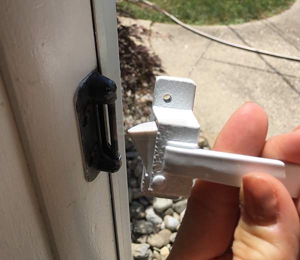 User submitted a photo of a storm door handle.