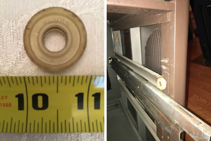 User submitted photos of drawer hardware.