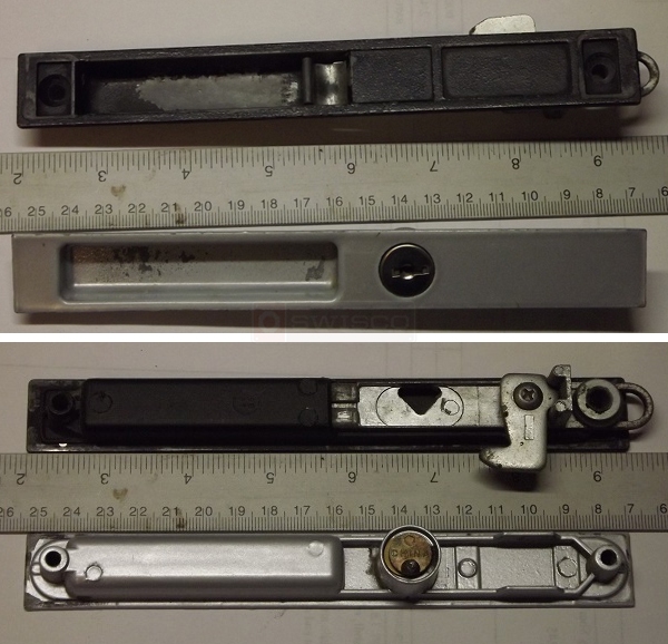 User submitted photos of patio door hardware.