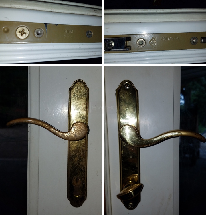 User submitted photos of door hardware.