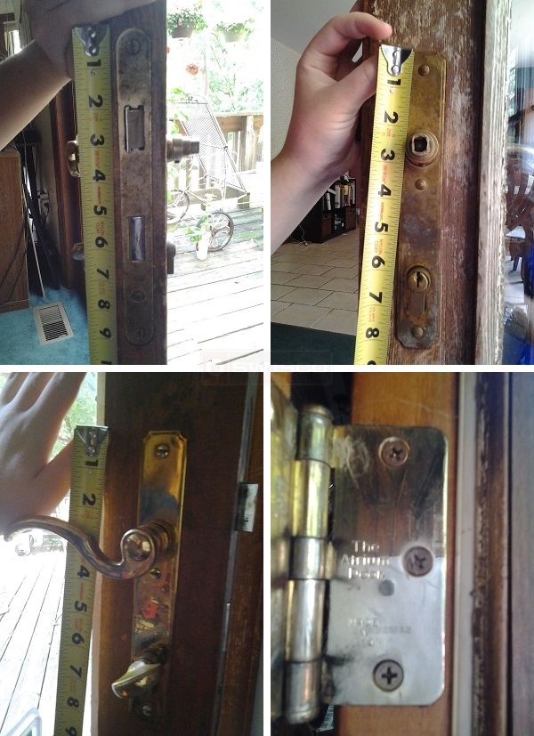 User submitted photos of door hardware.