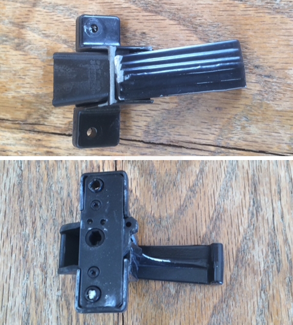 User submitted photos of a storm door handle.