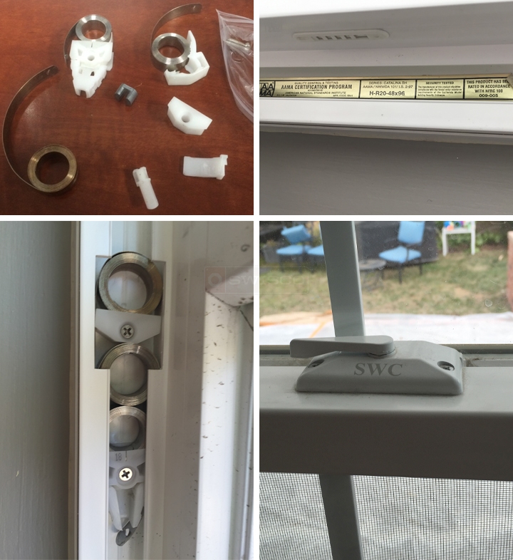 User submitted photos of window hardware.