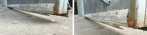 User submitted photos of a door sweep.