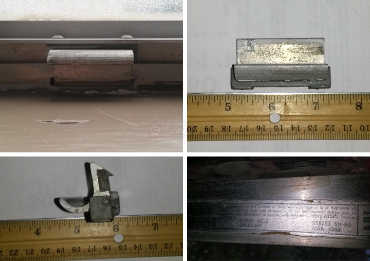 User submitted photos of window hardware.