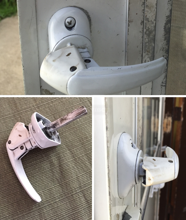 User submitted a photo of a storm door handle.