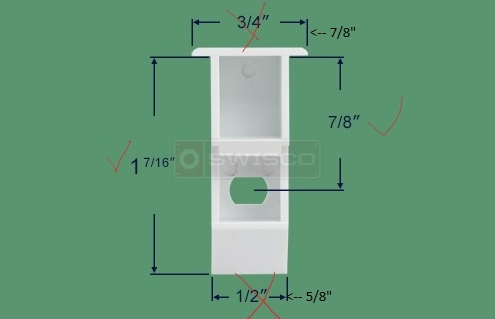 User submitted a photo of a top sash guide.