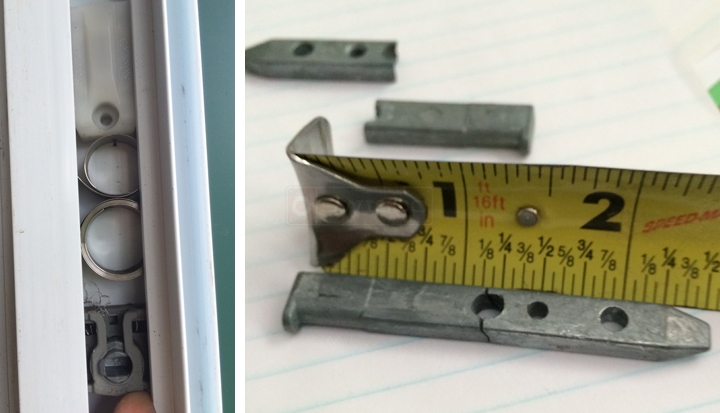 User submitted photos of window hardware.