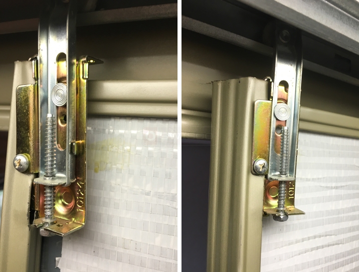 User submitted photos of closet door hardware.