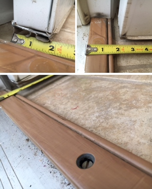 User submitted photos of a door sweep.