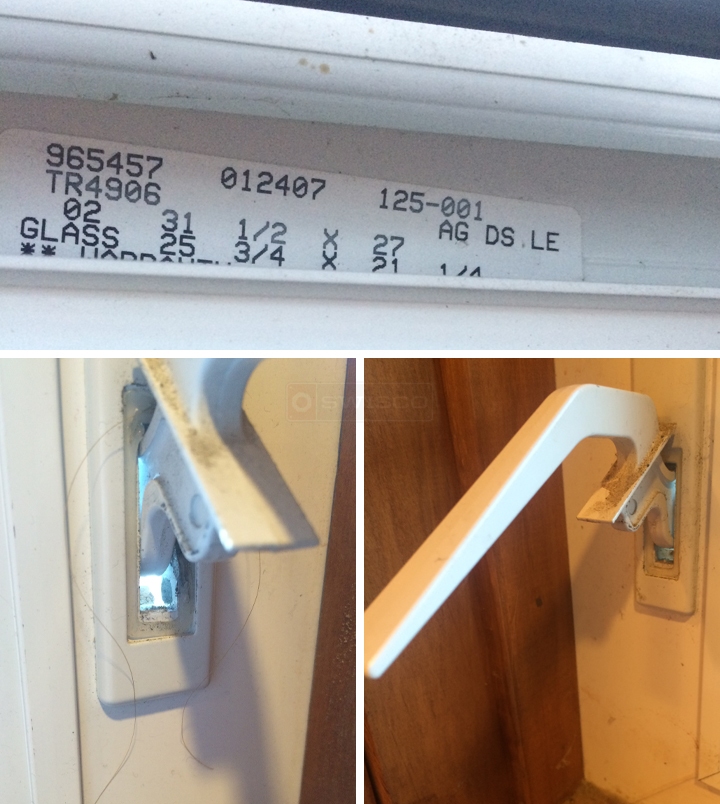 User submitted photos of window hardware.