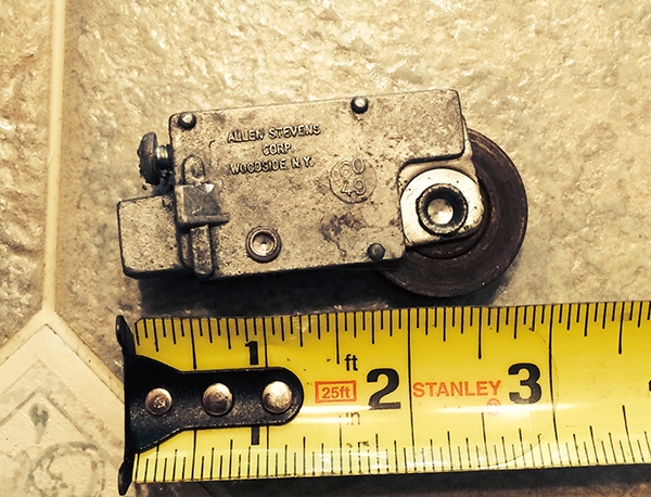 User submitted a photo of a patio door roller.