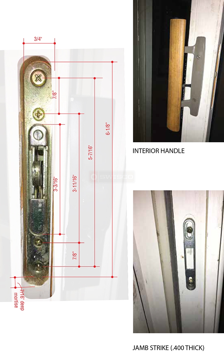 User submitted photos of patio door hardware.