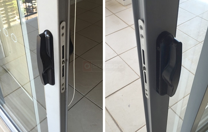 User submitted photos of patio door hardware.