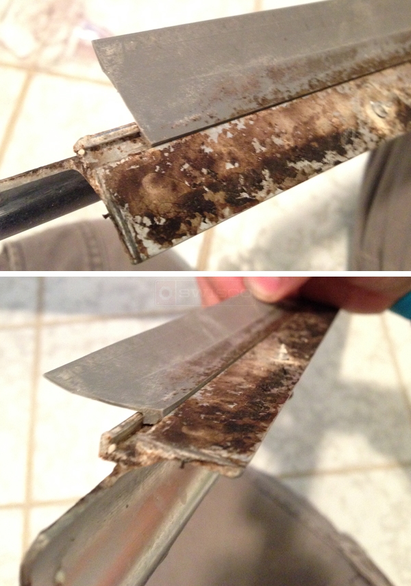 User submitted photos of a shower door sweep.