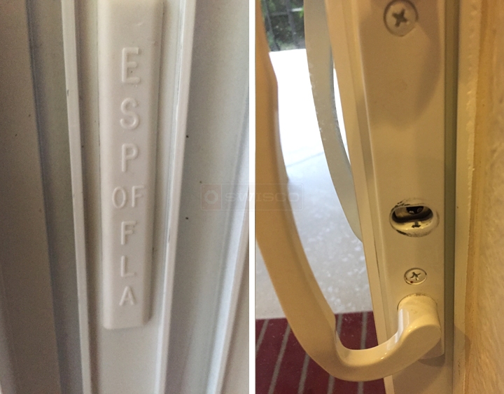 User submitted photos of patio door hardware.