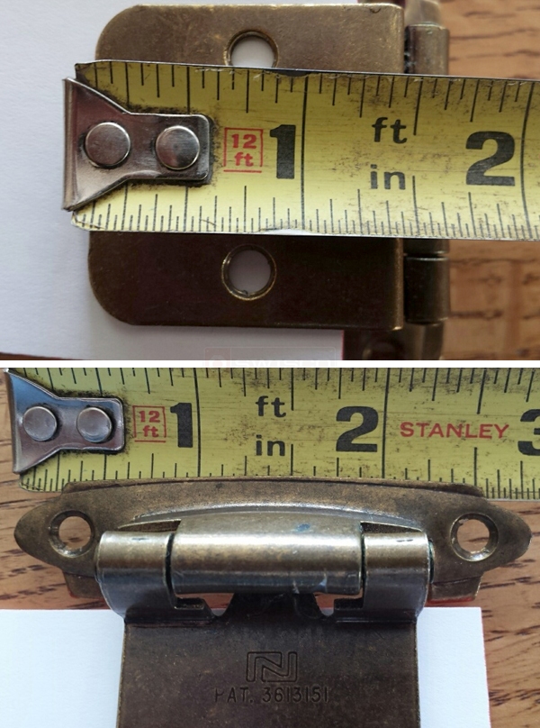 User submitted photos of a cabinet hinge.