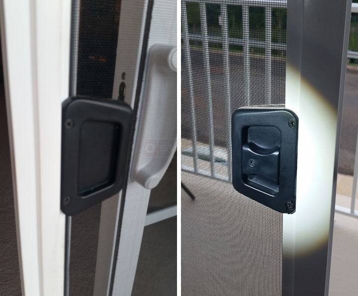 User submitted photos of patio door hardware.