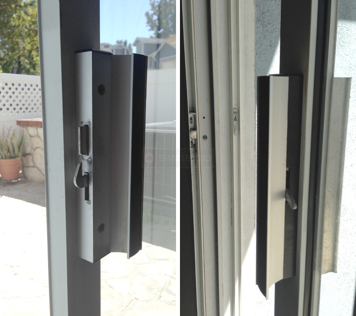 User submitted photos of patio door hardware.