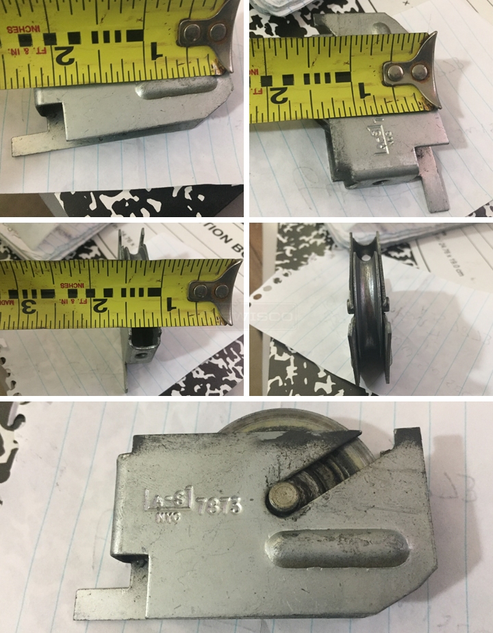 User submitted photos of a patio door roller.