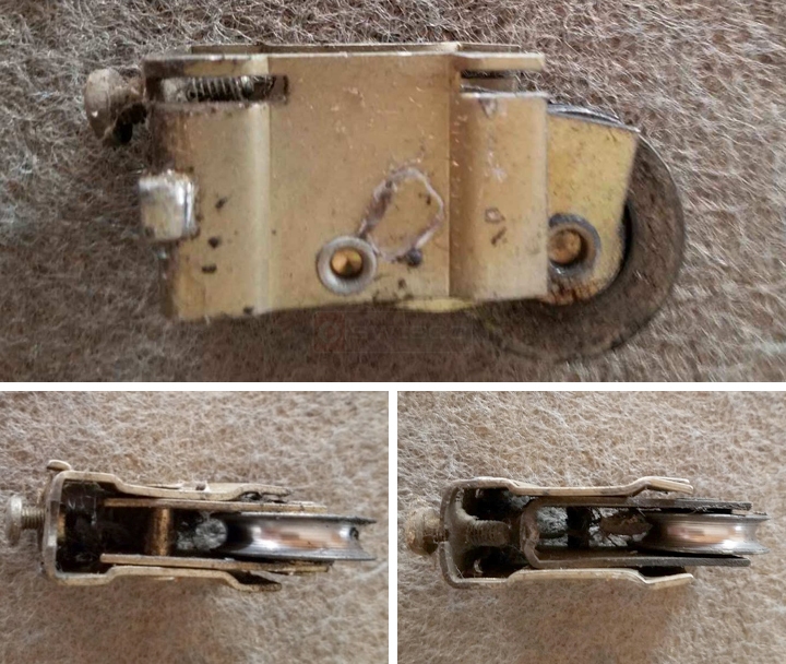 User submitted photos of a patio door roller.