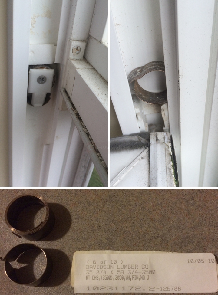 User submitted photos of a window balance.