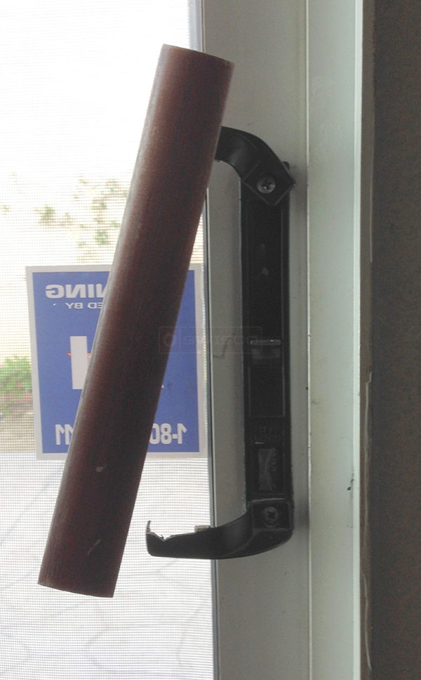 User submitted photos of patio door hardware.
