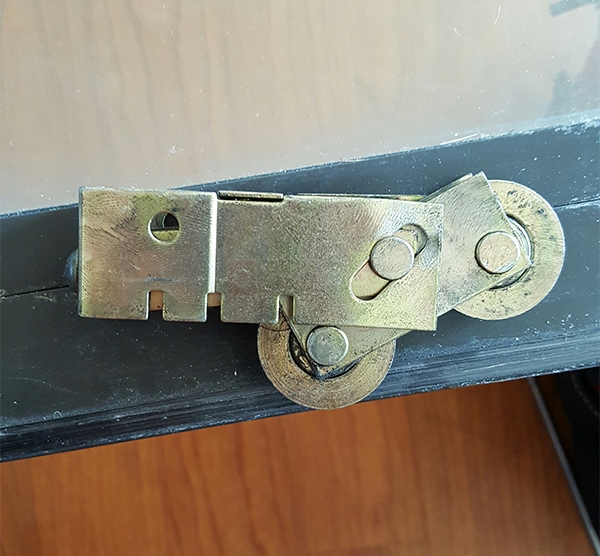 User submitted a photo of a patio door roller.