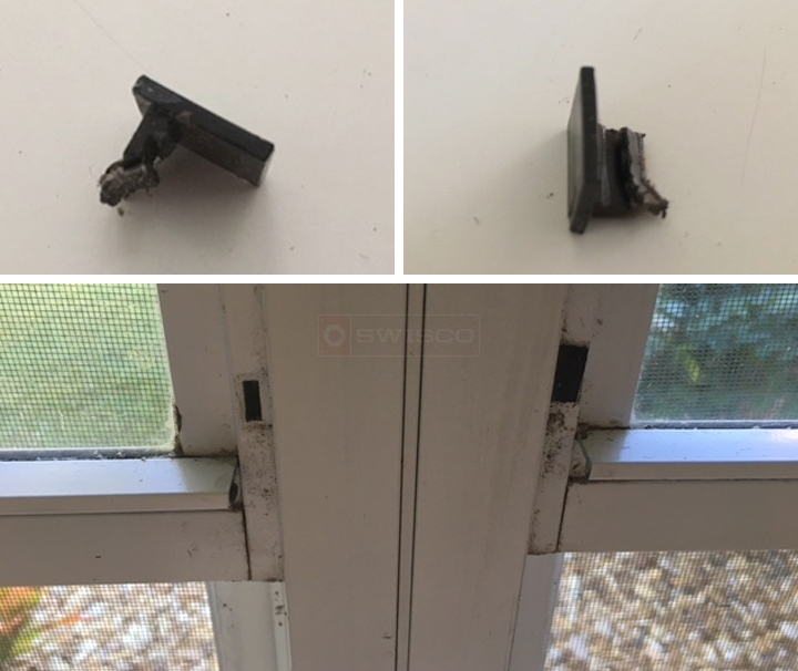 User submitted photos of window hardware.