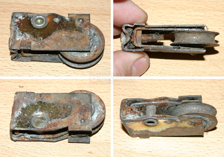 User submitted photos of a patio door roller.