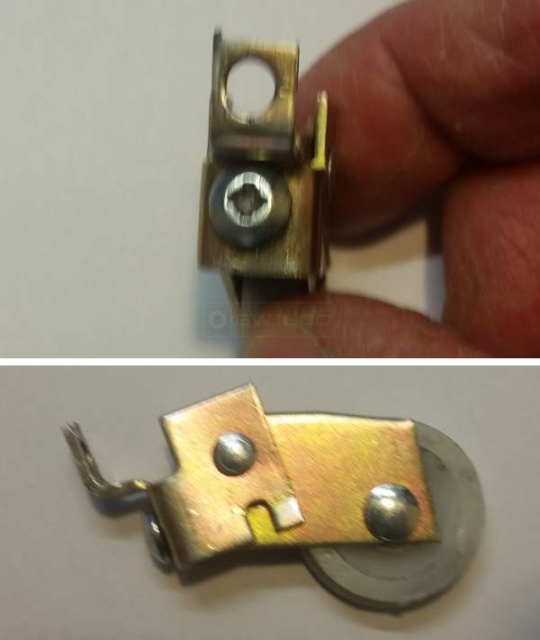 User submitted photos of a closet door roller.