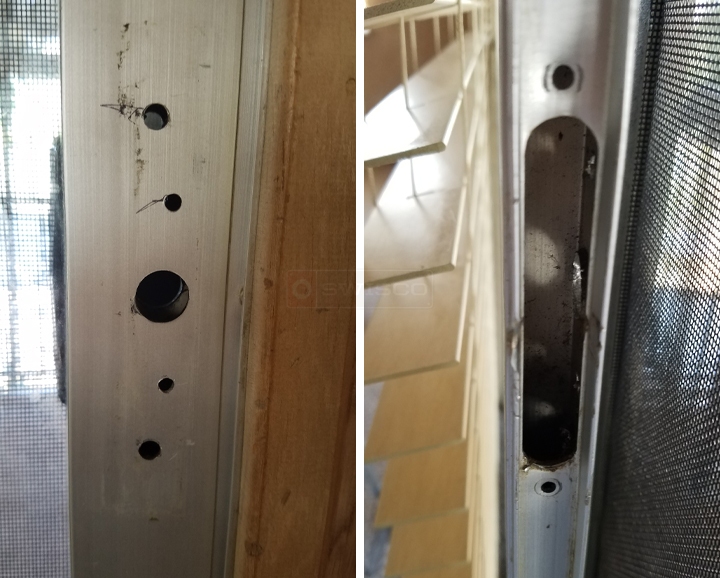 User submitted photos of patio door hardware.