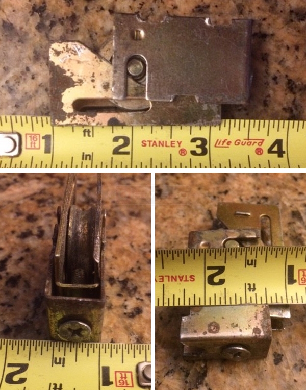 User submitted photos of patio door hardware.