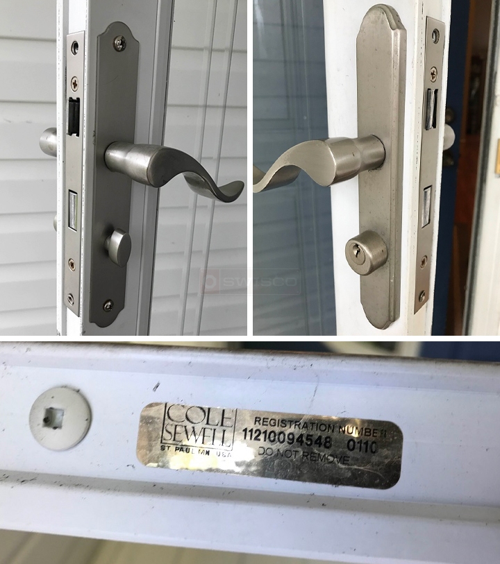 User submitted photos of a door handle set.