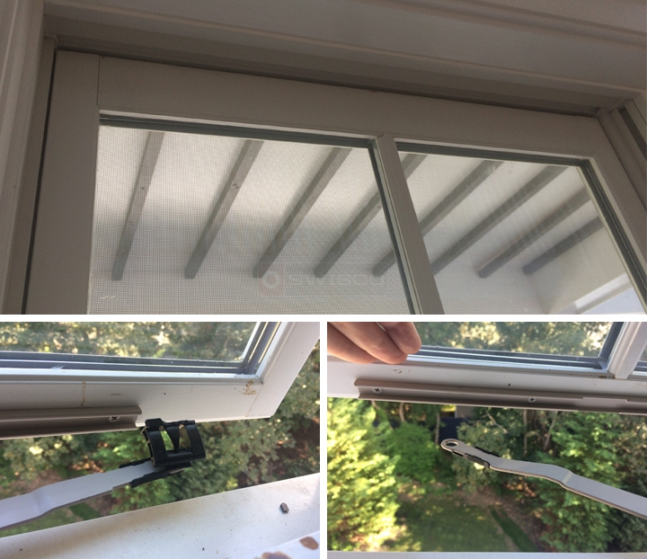 User submitted photos of window hardware.