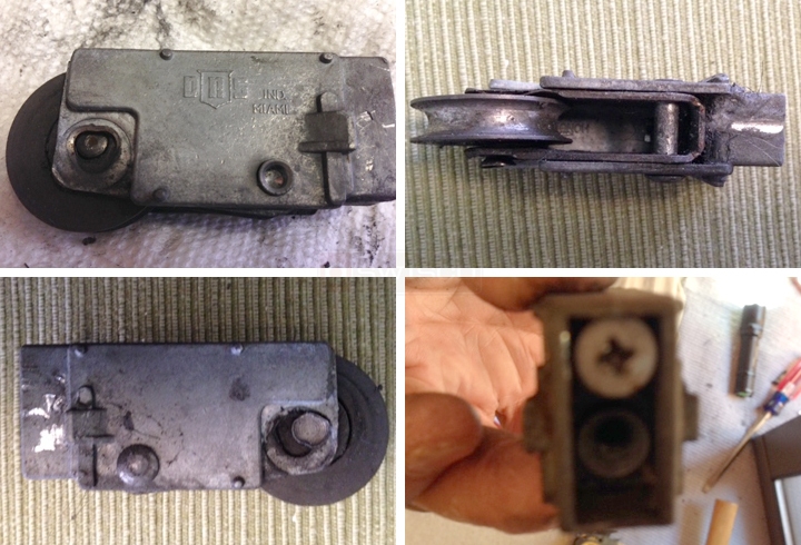 User submitted photos of a patio door roller.
